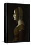 Portrait of a Woman in Profile, C. 1495-Giovanni Ambrogio De Predis-Framed Stretched Canvas