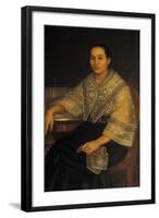 Portrait of a Woman in Traditional Filipino Costume-null-Framed Giclee Print