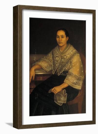 Portrait of a Woman in Traditional Filipino Costume-null-Framed Giclee Print