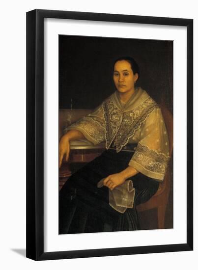 Portrait of a Woman in Traditional Filipino Costume-null-Framed Giclee Print
