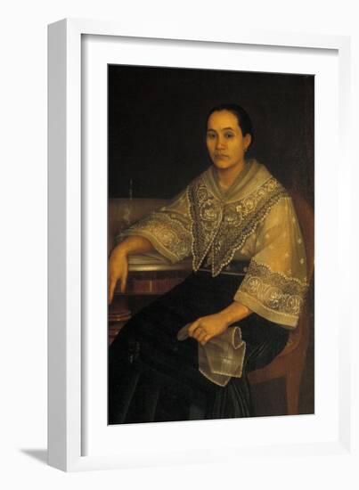 Portrait of a Woman in Traditional Filipino Costume-null-Framed Giclee Print