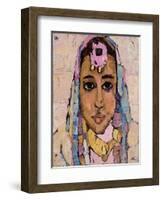 Portrait of a Woman in White-Anna Kostenko-Framed Giclee Print