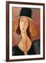 Portrait of a Woman (Jeanne Hébuterne) in Large Hat, c.1918-Amedeo Modigliani-Framed Giclee Print