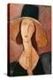 Portrait of a Woman (Jeanne Hébuterne) in Large Hat, c.1918-Amedeo Modigliani-Stretched Canvas