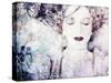 Portrait of a Woman Layered with Textures and Blossoms-Alaya Gadeh-Stretched Canvas