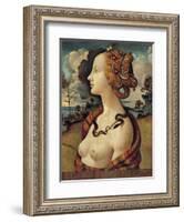 Portrait of a Woman Named Simonetta Vespucci - by Piero Di Cosimo-null-Framed Giclee Print