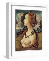 Portrait of a Woman Named Simonetta Vespucci - by Piero Di Cosimo-null-Framed Giclee Print