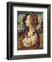 Portrait of a Woman Named Simonetta Vespucci - by Piero Di Cosimo-null-Framed Giclee Print