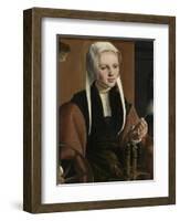 Portrait of a woman, possibly Anna Codde, 1529-Maerten van Heemskerck-Framed Giclee Print