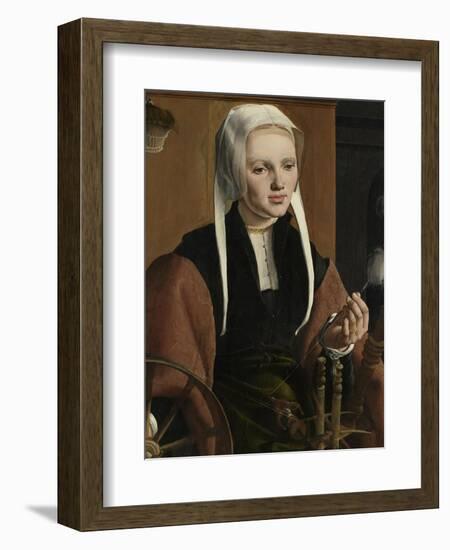 Portrait of a woman, possibly Anna Codde, 1529-Maerten van Heemskerck-Framed Giclee Print