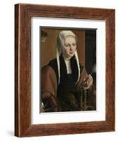 Portrait of a woman, possibly Anna Codde, 1529-Maerten van Heemskerck-Framed Giclee Print