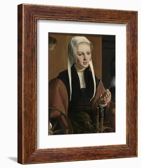 Portrait of a woman, possibly Anna Codde, 1529-Maerten van Heemskerck-Framed Giclee Print