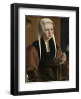 Portrait of a woman, possibly Anna Codde, 1529-Maerten van Heemskerck-Framed Giclee Print