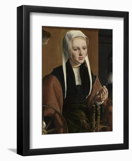 Portrait of a woman, possibly Anna Codde, 1529-Maerten van Heemskerck-Framed Giclee Print