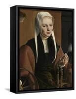 Portrait of a woman, possibly Anna Codde, 1529-Maerten van Heemskerck-Framed Stretched Canvas