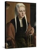 Portrait of a woman, possibly Anna Codde, 1529-Maerten van Heemskerck-Stretched Canvas
