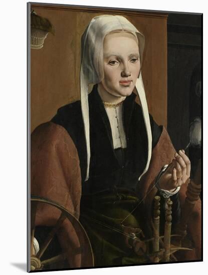 Portrait of a woman, possibly Anna Codde, 1529-Maerten van Heemskerck-Mounted Giclee Print