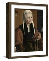 Portrait of a Woman, Possibly Anne Codde-Maarten van Heemskerck-Framed Art Print