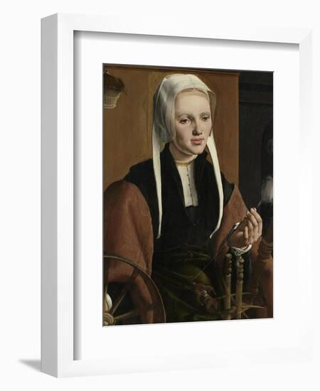 Portrait of a Woman, Possibly Anne Codde-Maarten van Heemskerck-Framed Art Print