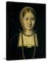 Portrait of a Woman, Possibly Catherine of Aragon (1485-1536), circa 1503/4-Michiel Sittow-Stretched Canvas