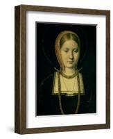 Portrait of a Woman, Possibly Catherine of Aragon (1485-1536), circa 1503/4-Michiel Sittow-Framed Giclee Print