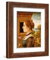 Portrait of a Woman, possibly Ginevra d'Antonio Lupari Gozzadini, c.1494-Italian School-Framed Giclee Print