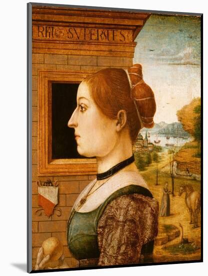 Portrait of a Woman, possibly Ginevra d'Antonio Lupari Gozzadini, c.1494-Italian School-Mounted Giclee Print