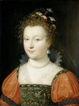 Informeer Maan oppervlakte schoner Portrait of a Woman (previously identified as Queen Elizabeth I), 1550-74'  Giclee Print - Fontainebleau School | AllPosters.com