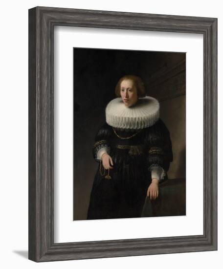 Portrait of a Woman, probably a Member of the Van Beresteyn Family, 1632-Rembrandt Harmensz. van Rijn-Framed Giclee Print