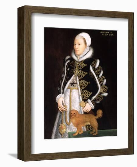 Portrait of a Woman, Probably Catherine Carey, Lady Knollys (Oil on Panel)-or Muelen, Steven van der Meulen-Framed Premium Giclee Print