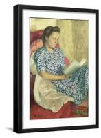 Portrait of a Woman Reading-Robert Buhler-Framed Giclee Print