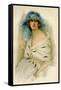 Portrait of a Woman Showing 1920S Fashion-null-Framed Stretched Canvas