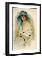 Portrait of a Woman Showing 1920S Fashion-null-Framed Art Print