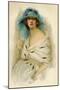 Portrait of a Woman Showing 1920S Fashion-null-Mounted Art Print