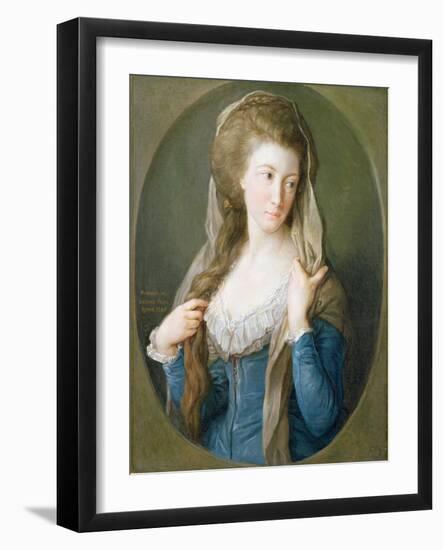 Portrait of a Woman, Traditionally Identified as Margaret Stuart, Lady Hippisley, 1785-Pompeo Batoni-Framed Giclee Print