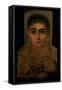 Portrait of a Woman Wearing a Gold Pectoral, Tomb Decoration, from Fayum, 120-130 AD-Roman Period Egyptian-Framed Stretched Canvas