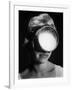 Portrait of a Woman Wearing a Scuba Diving Mask-Andreas Feininger-Framed Photographic Print