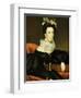 Portrait of a Woman Wearing Fancy Jewelry-John Blunt-Framed Giclee Print