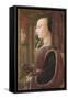 Portrait of a Woman with a Man at a Casement by Fra Filippo Lippi-null-Framed Stretched Canvas