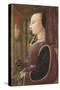 Portrait of a Woman with a Man at a Casement by Fra Filippo Lippi-null-Stretched Canvas