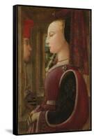 Portrait of a Woman with a Man at a Casement, c.1440-Fra Filippo Lippi-Framed Stretched Canvas