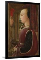 Portrait of a Woman with a Man at a Casement, c.1440-Fra Filippo Lippi-Framed Giclee Print