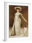 Portrait of a Woman with a Parasol-Francois Edouard Zier-Framed Giclee Print