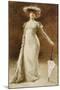 Portrait of a Woman with a Parasol-Francois Edouard Zier-Mounted Giclee Print