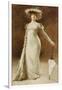 Portrait of a Woman with a Parasol-Francois Edouard Zier-Framed Giclee Print