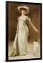 Portrait of a Woman with a Parasol-Francois Edouard Zier-Framed Giclee Print