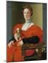 Portrait of a Woman with a Small Dog-Pontormo-Mounted Giclee Print