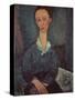 Portrait of a Woman with a White Collar-Amedeo Modigliani-Stretched Canvas