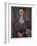 Portrait of a Woman with a White Collar-Amedeo Modigliani-Framed Giclee Print