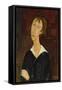 Portrait of a Woman with a White Collar-Amadeo Modigliani-Framed Stretched Canvas